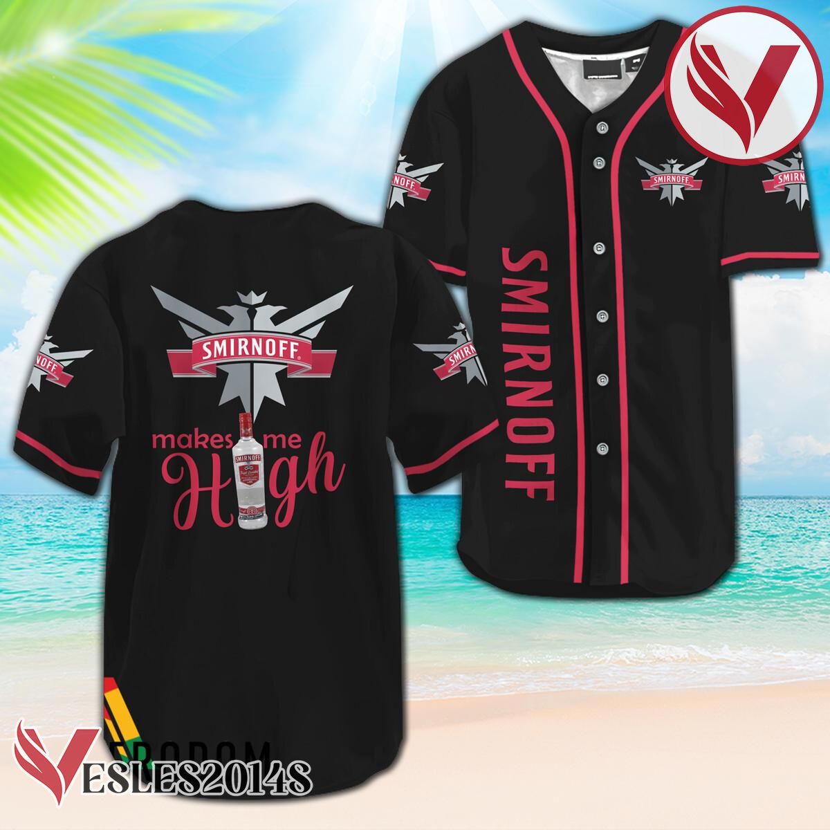 Smirnoff Vodka Make Me High Baseball Jersey, Perfect Gifts For Fans - Vesles2014S