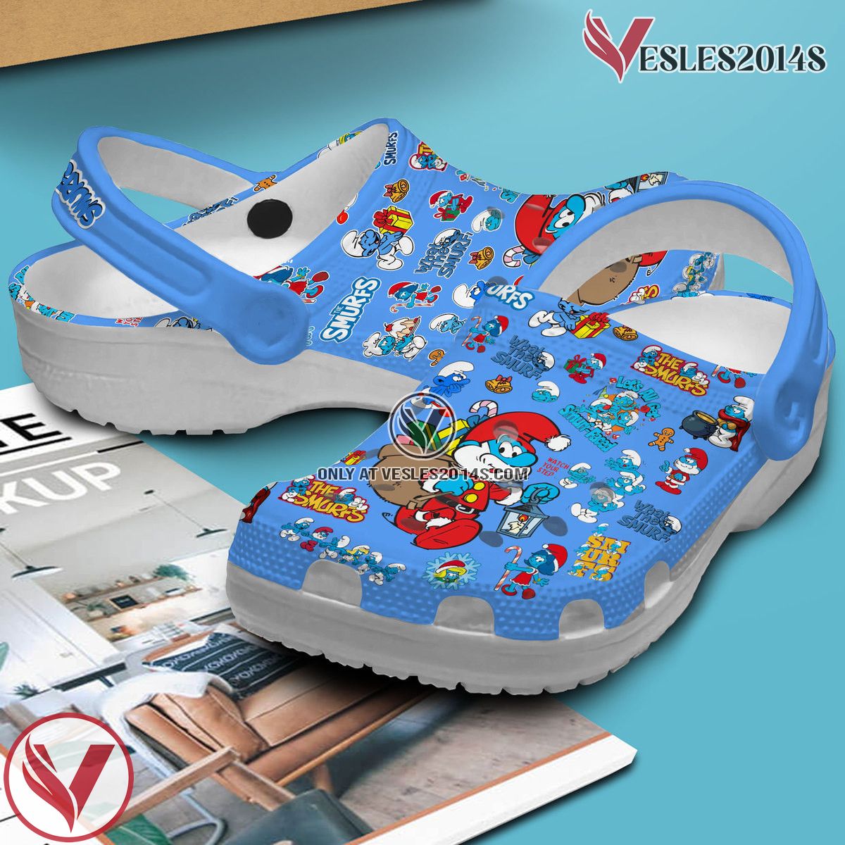 Smurfs Movie Crocs Crocband Clogs Shoes Comfortable For Men Women and Kids - Vesles2014S 2