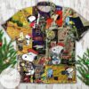 Snoopy And Woodstock Cartoon Peaunts For men And Women Graphic Print Short Sleeve Hawaiian Casual Shirt Vesles2014S