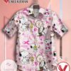 Snoopy Breast Cancer Awareness Graphic Print Short Sleeve Hawaiian Casual Shirt Vesles2014S