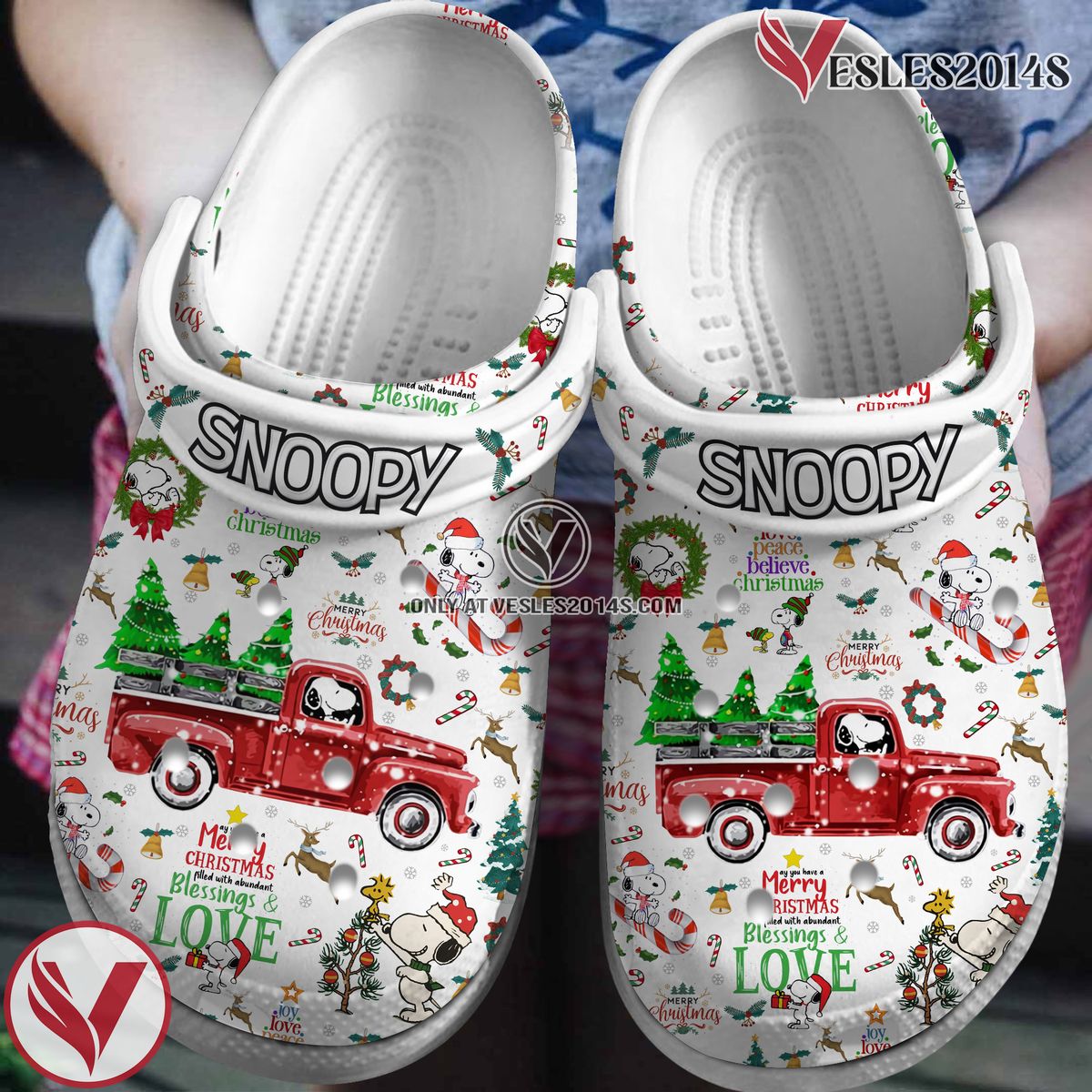 Snoopy Cartoon Crocs Crocband Clogs Shoes Comfortable For Men Women and Kids Style 2, Unique Gift From Vesles2014S
