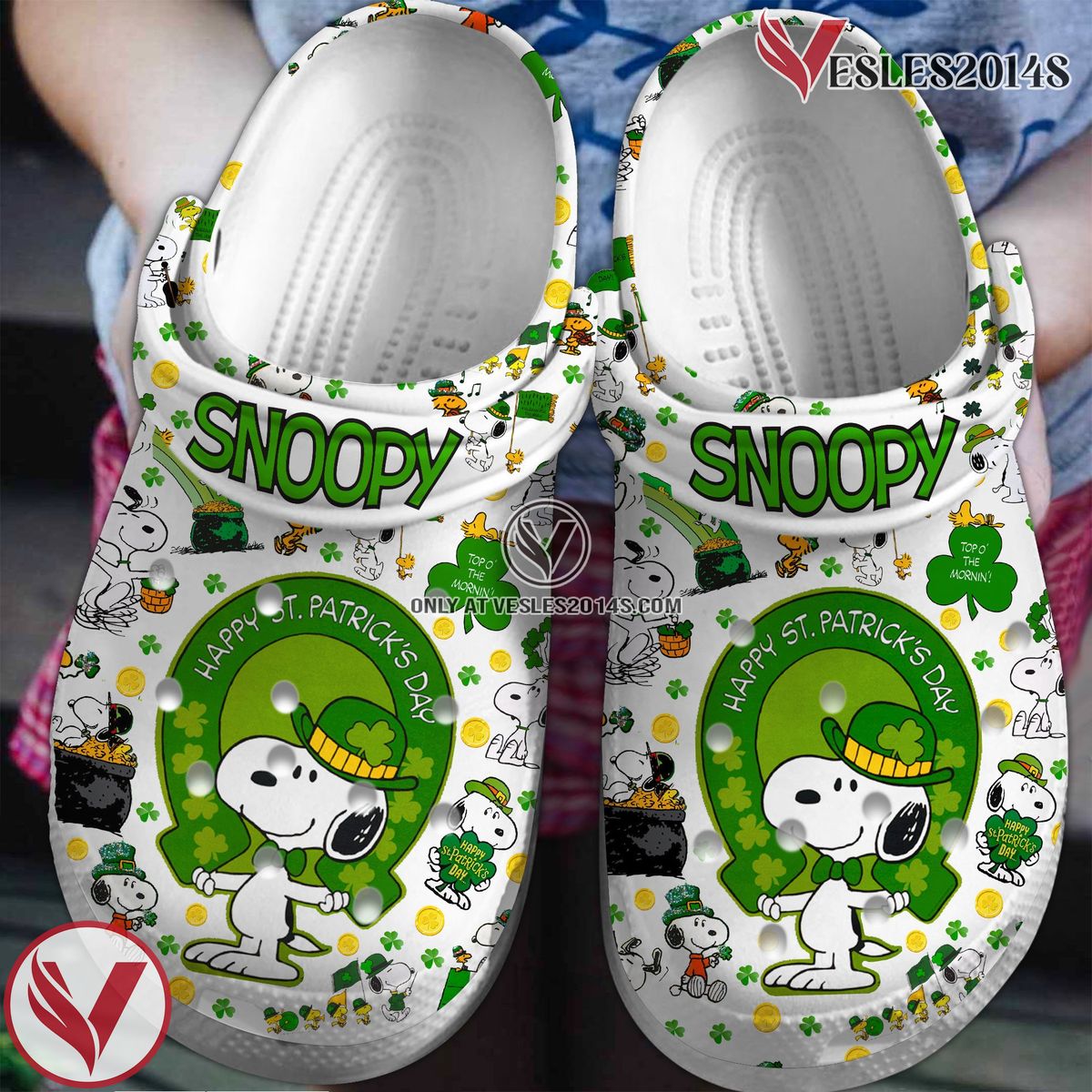 Snoopy Cartoon Crocs Crocband Clogs Shoes Comfortable For Men Women and Kids Style 3, Unique Gift From Vesles2014S
