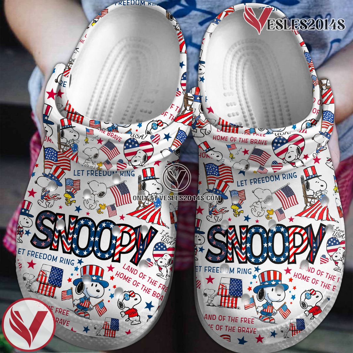Snoopy Cartoon Crocs Crocband Clogs Shoes Comfortable For Men Women and Kids Style 5, Unique Gift From Vesles2014S