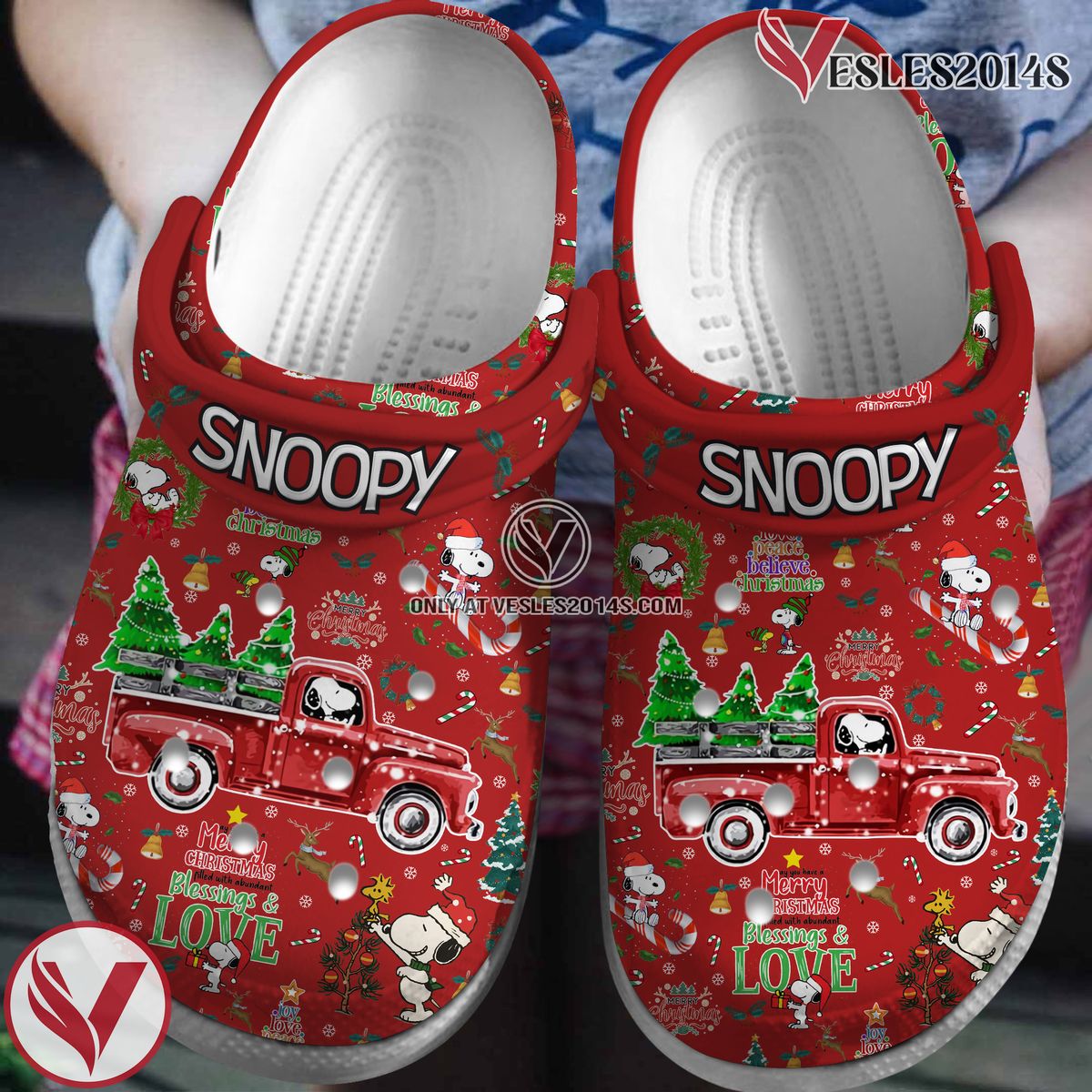 Snoopy Cartoon Crocs Crocband Clogs Shoes Comfortable For Men Women and Kids Style 7, Unique Gift From Vesles2014S
