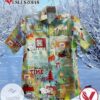 Snoopy Hallmark Hawaiian Graphic Print Short Sleeve Hawaiian Casual Shirt Vesles2014S