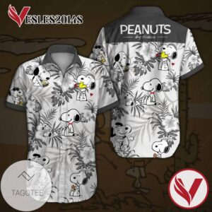 Snoopy Hawaiian II Graphic Print Short Sleeve Hawaiian Casual Shirt Vesles2014S 1