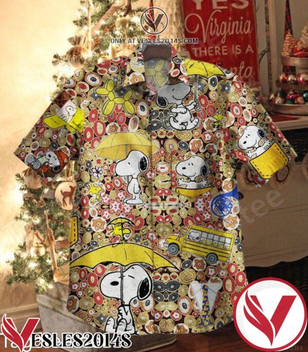 Snoopy Holding An Umbrella Hawaiian Shirt, Unique Gifts For Friends - Vesles2014S 1