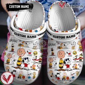 Snoopy Peanuts Cartoon Crocs Crocband Clogs Shoes Custom Name For Men Women and Kids, Unique Gift From  Vesles2014S