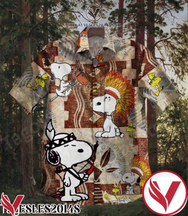 Snoopy Peanuts Native American Indian Hawaiian Shirt, Unique Gifts For Friends - Vesles2014S 1
