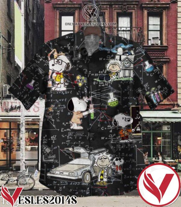Snoopy Physicist Black Hawaiian Shirt, Unique Gifts For Friends - Vesles2014S 1