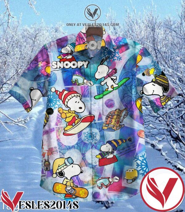 Snoopy Snowboarding Hawaiian Shirt, Unique Gifts For Friends - Vesles2014S 1