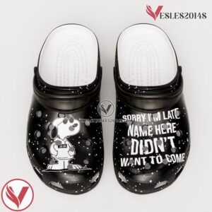 Snoopy Sorry I’m Late Crocs 3D Clog Shoes for Women Men Kids, Unique Gift From  Vesles2014S 2