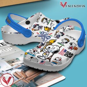 Snoopy USA Team 2024 Cartoon Crocs Crocband Clogs Shoes Comfortable For Men Women and Kids, Unique Gift From  Vesles2014S 2