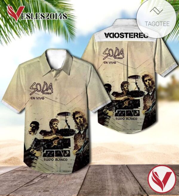 Soda Stereo Ruido Blanco Album Cover Hawaiian Shirt, Best Gift For Music Lovers Vesles2014S
