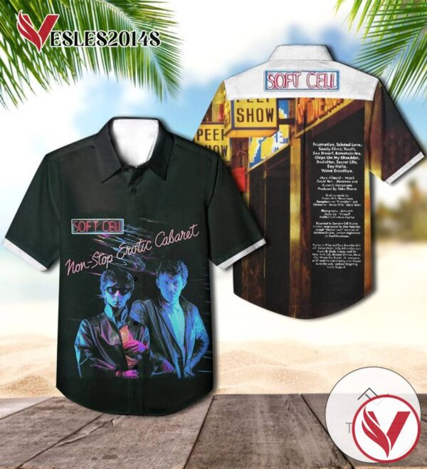 Soft Cell Non stop Erotic Cabaret Album Cover Hawaiian Shirt, Best Gift For Music Lovers Vesles2014S