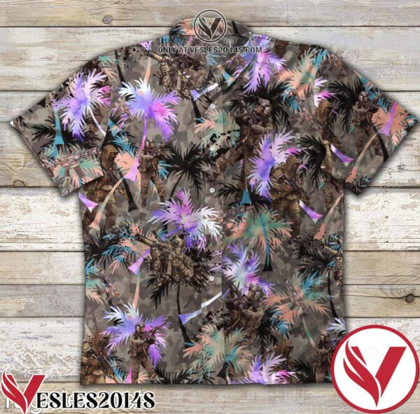 Soldier Palm Tree Vintage Hawaiian Shirt, Unique Gifts For Friends - Vesles2014S 1