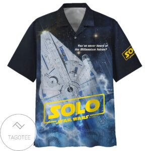 Solo Star Wars You've Never Heard Of The Millennium Falcon Hawaiian Graphic Print Short Sleeve Hawaiian Casual Shirt Vesles2014S