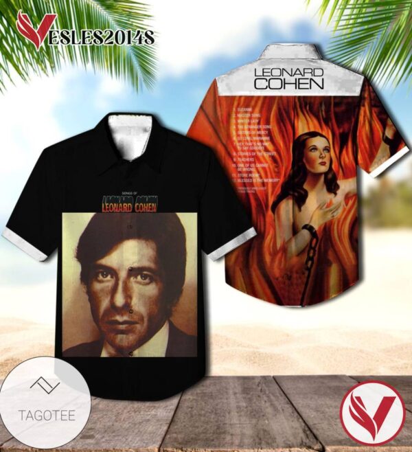 Songs Of Leonard Cohen Album Cover Hawaiian Shirt, Best Gift For Music Lovers Vesles2014S