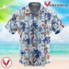 Sonic Pattern Sonic The Hedgehog Hawaiian Button Up Shirt, Perfect Gifts For Anime Lovers - Vesles2014S