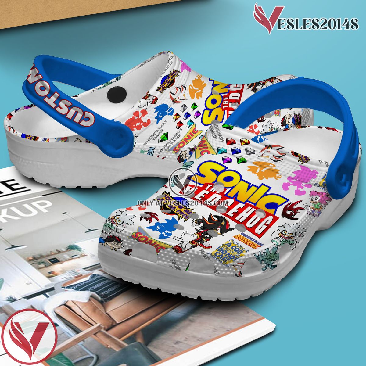 Sonic the Hedgehog Movie Crocs Crocband Clogs Shoes Comfortable For Men Women and Kids - Vesles2014S 2