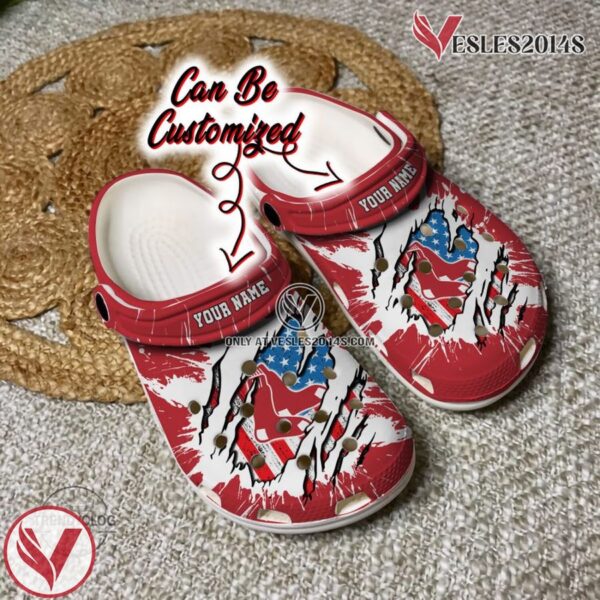 Sox Baseball Ripped American Flag Clog Shoes, Unique Gift From  Vesles2014S