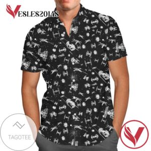 Space Ship Battle Star Wars For men And Women Graphic Print Short Sleeve Hawaiian Casual Shirt Vesles2014S