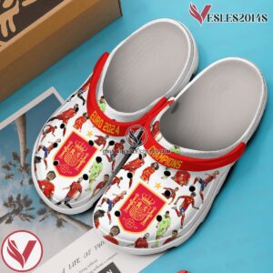 Spain National Football Team 2024 Euro Champions Crocs Crocband Clogs Shoes Comfortable For Men Women and Kids, Unique Gift From  Vesles2014S 2