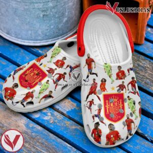 Spain National Football Team 2024 Euro Champions Crocs Crocband Clogs Shoes Comfortable For Men Women and Kids, Unique Gift From  Vesles2014S 3