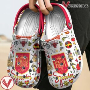 Spain National Football Team 2024 EuroCrocs Crocband Clogs Shoes Comfortable For Men Women and Kids, Unique Gift From  Vesles2014S 3