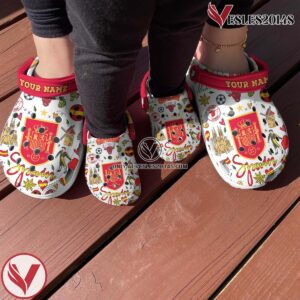 Spain National Football Team 2024 EuroCrocs Crocband Clogs Shoes Comfortable For Men Women and Kids, Unique Gift From  Vesles2014S 4