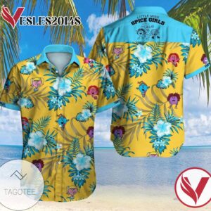 Spice Girls Hawaiian II Graphic Print Short Sleeve Hawaiian Casual Shirt Vesles2014S