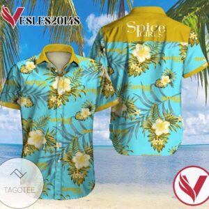 Spice Girls Hawaiian V Graphic Print Short Sleeve Hawaiian Casual Shirt Vesles2014S 1