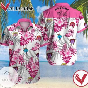 Spice Girls Hawaiian VIII Graphic Print Short Sleeve Hawaiian Casual Shirt Vesles2014S 1