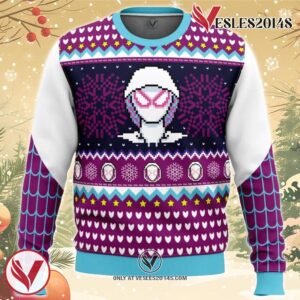 Spider Gwen Spider Verse Spiderman Marvel Ugly Christmas Sweater, Unique Christmas Gift For Fans - Vesles2014S