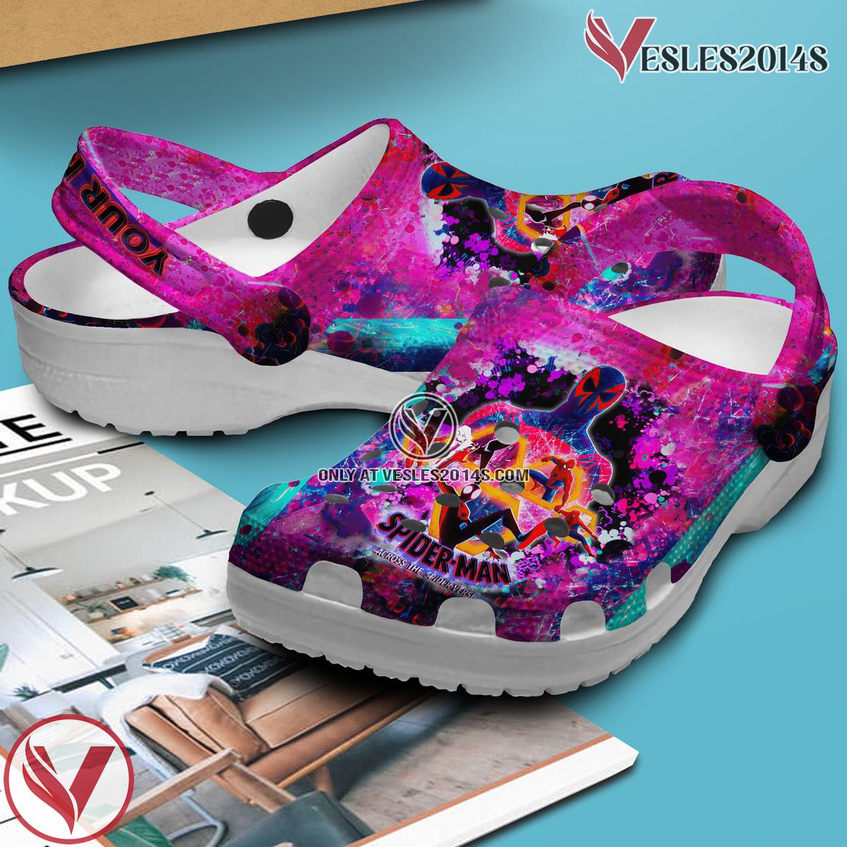 Spider Man Across the Spider-Verse Movie Crocs Crocband Clogs Shoes For Men Women and Kids - Vesles2014S 2