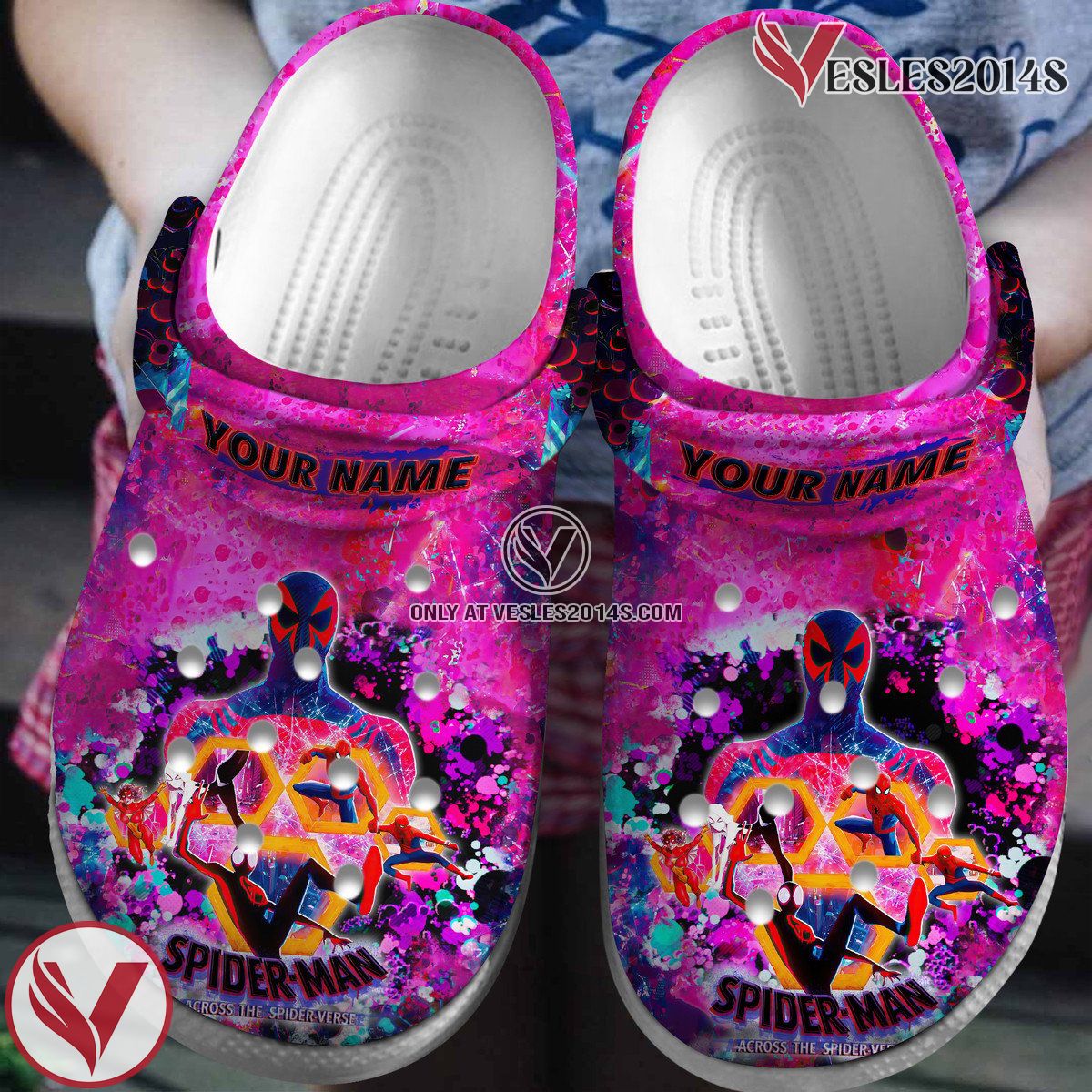 Spider Man Across the Spider-Verse Movie Crocs Crocband Clogs Shoes For Men Women and Kids - Vesles2014S