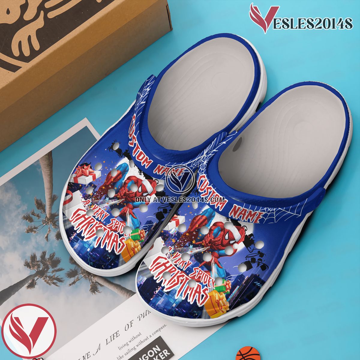 Spider Man Christmas Movie Crocs Crocband Clogs Shoes Comfortable For Men Women and Kids - Vesles2014S 2