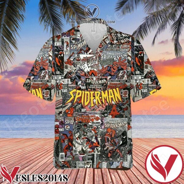 Spider man Comical Marvel Hawaiian Shirt And Short, Unique Gifts For Friends - Vesles2014S 1