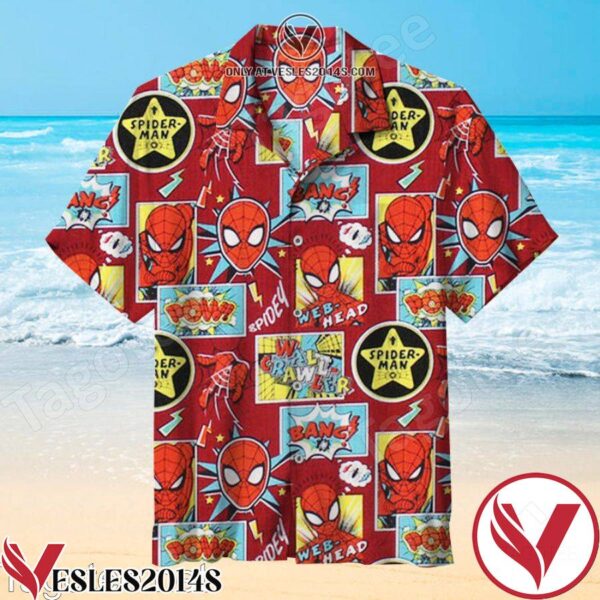 Spider-man Funny Red Hawaiian Shirt, Unique Gifts For Friends - Vesles2014S 1