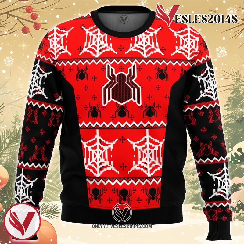 Spiderman Uniform Ugly Christmas Sweater, Unique Christmas Gift For Fans - Vesles2014S