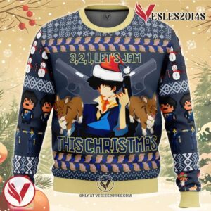 Spike Spiegel Cowboy Bebop Ugly Christmas Sweater, Unique Christmas Gift For Fans - Vesles2014S