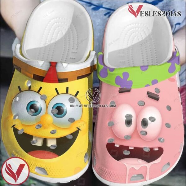 Sponge and Starfish shoes Crocs Crocband Clogs Shoes For Men Women Style 1, Unique Gift From  Vesles2014S