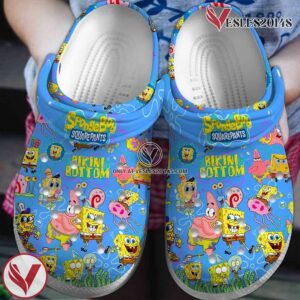 SpongeBob SquarePants Cartoon Crocs Crocband Clogs Shoes For Men Women and Kids, Unique Gift From  Vesles2014S