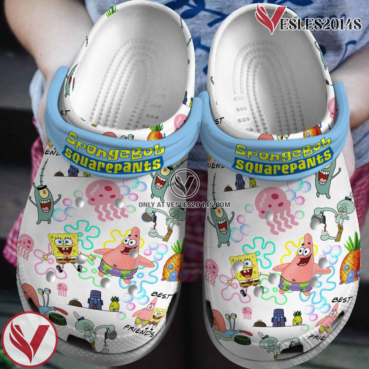 SpongeBob SquarePants Movie Crocs Crocband Clogs Shoes Comfortable For Men Women and Kids Style 2 - Vesles2014S