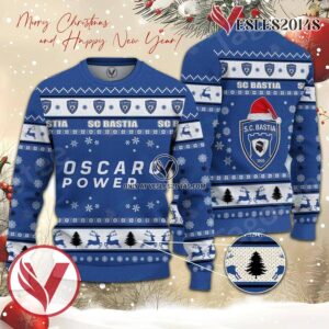 Sporting Club di Bastia Sport Ugly Christmas Sweater, Unique Gifts For Fans - Vesles2014aS 1
