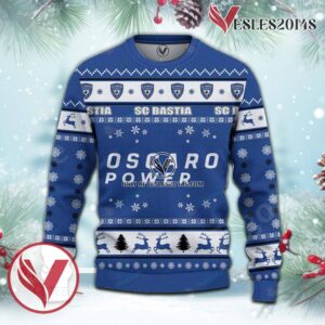 Sporting Club di Bastia Sport Ugly Christmas Sweater, Unique Gifts For Fans - Vesles2014aS 2