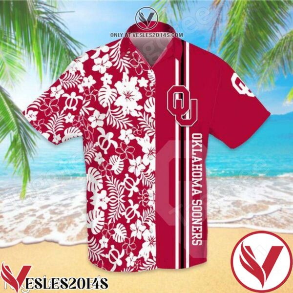 Sports American Football Ncaaf Oklahoma Sooners White Hibiscus On Pink Hawaiian Shirt, Unique Gifts For Friends - Vesles2014S 1