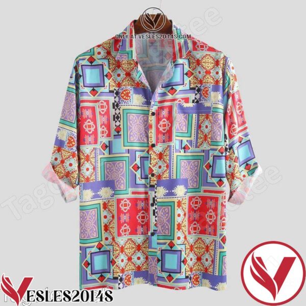 Square Bandanna Print Hawaiian Shirt, Unique Gifts For Friends - Vesles2014S 1