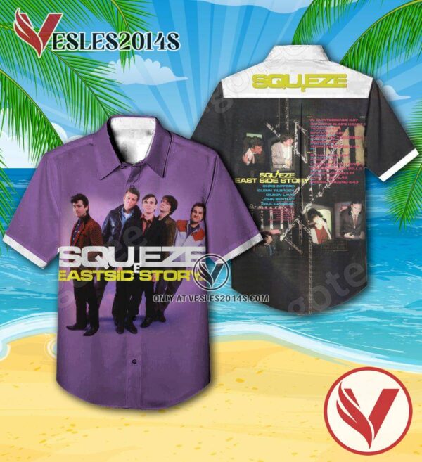 Squeeze East Side Story Album Cover Hawaiian Shirt, Unique Gifts For Music Lovers - Vesles2014S