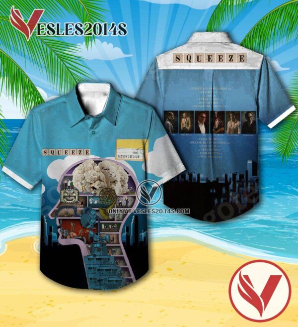 Squeeze The Knowledge Album Cover Hawaiian Shirt, Unique Gifts For Music Lovers - Vesles2014S